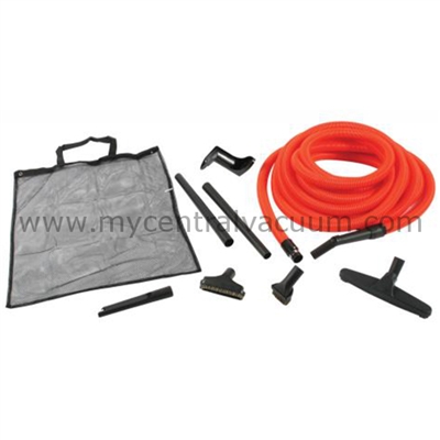 Premium Garage Cleaning Tool Kit with 50ft Orange Hose